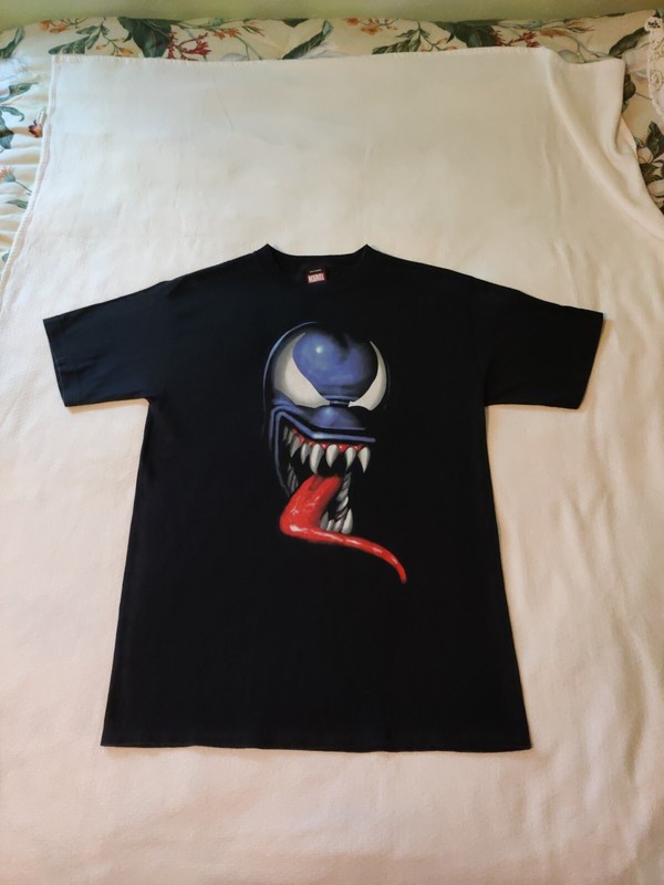 Vintage Rare Marvel Mad Engine Venom Head Black Men's Pre-owned Medium