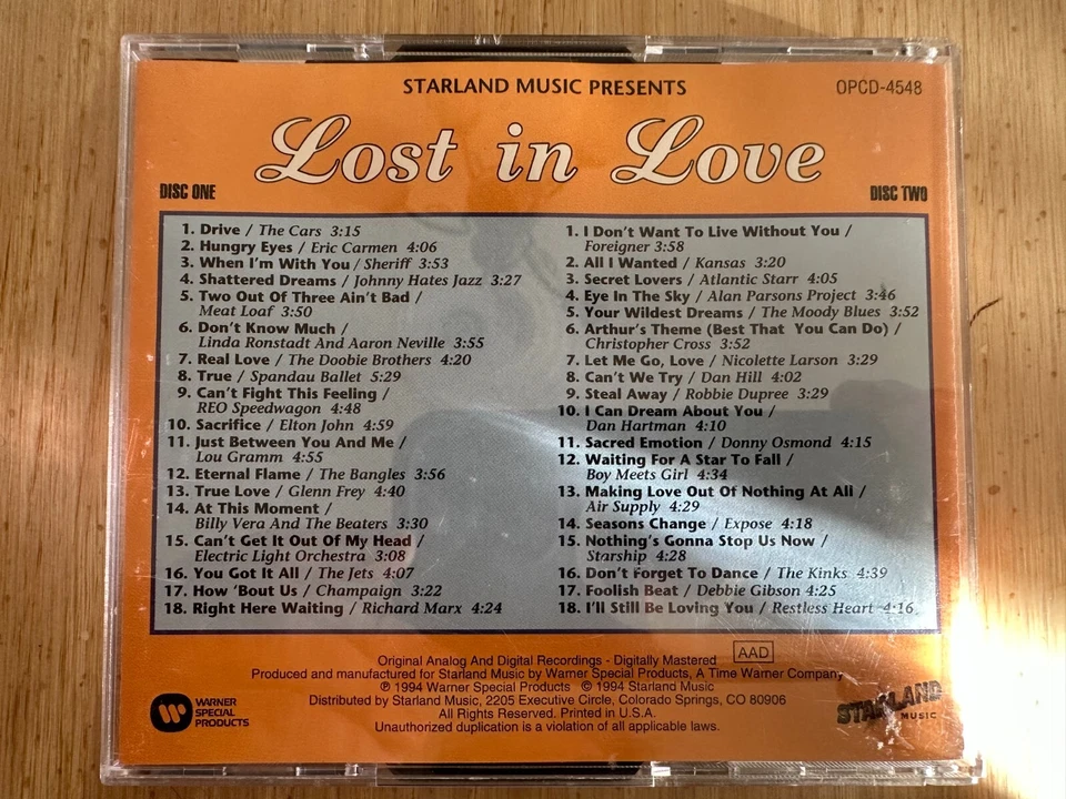 Lost In Love - EX OOP 1994 Starland Music CD - Sheriff WHEN I'M WITH YOU - Kinks - Image 2 of 4