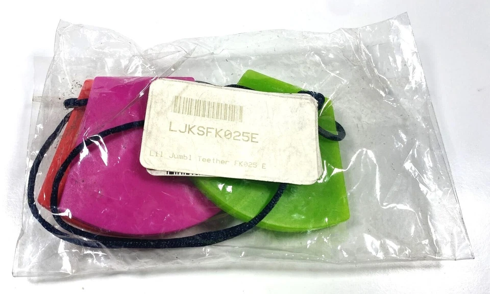 Lil Jumbl BPA Free Baby Teething Pendant Necklace FK025 Green/Orange/Pink - Image 3 of 4