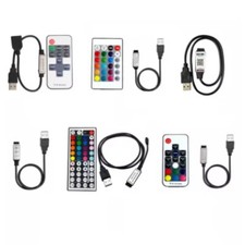 DC5V USB RGB led controller 3key 24Key/44key IR, 17key RF Remoter For LED strip
