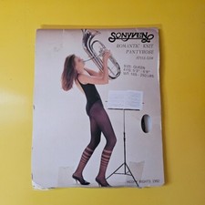 Vintage 90s Plus Size Romantic Ringer Socks Tights Stripe Pantyhose Queen XL/XXL