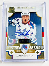 2022-23 The Cup All Time Alum Autographs Gold #ATAAG Adam Graves /50 Rangers
