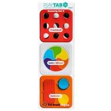 Fat Brain - PlayTab Tiles Set 2 - Modular, Sensory Activity Board Tiles FA488-4