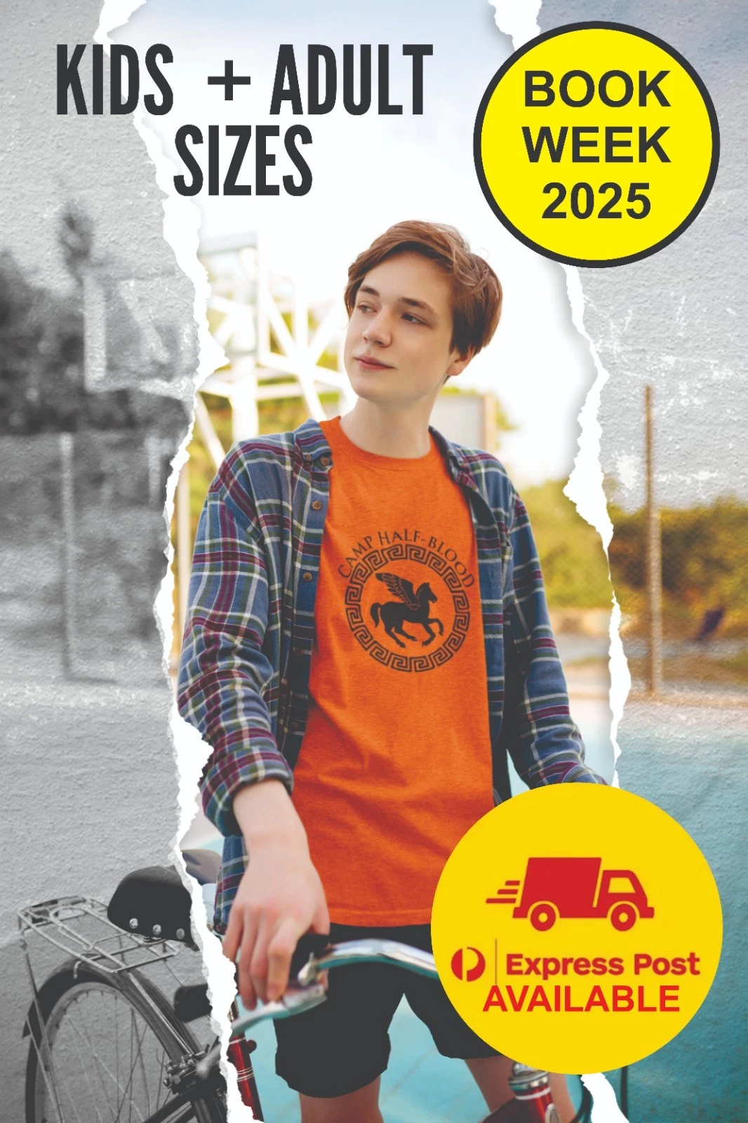 Percy Jackson - Camp Half Blood T Shirt -Book Week 2026 - KIDS/ADULT SIZES
Opens in a new window or