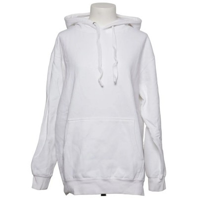 Kapuzenpullover, Größe: L, Weiß, Baumwolle/Polyester, Einfarbig, Damen #awX