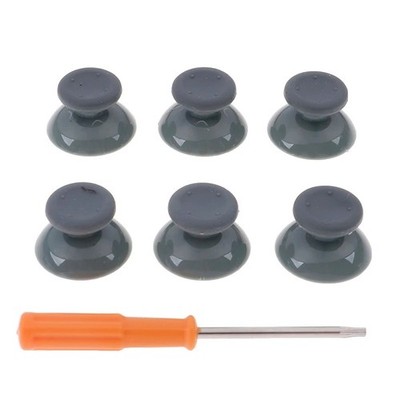 7pcs Black  3d Analog Stick for Xbox 360 Controller Thumbsticks Caps