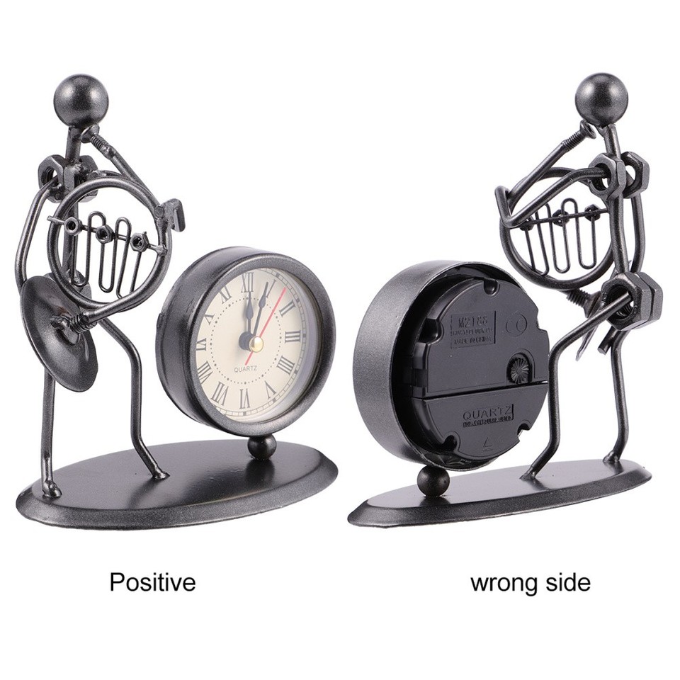 Retro Table Clock Image Table Clock Decor Vintage Clocks for Shelf Retro Desktop Nordic Style ...