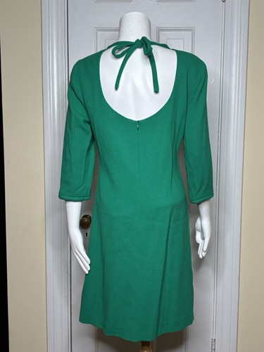 Neu 624 $ Ziege Jetson Wollkrepp Cocktailkleid apfelgrün Damen Large US 8 - Bild 7 von 10