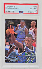 1995 Flair KEVIN GARNETT RC Rookie Basketball Card PSA 8 NM-MT