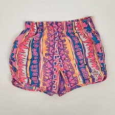VTG 80s 90s OP Ocean Pacific Shorts Womens M x 3" Colorful Board Shorts Elastic