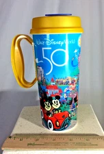 Disney World 50th Anniversary Resort Refillable Mug - Mickey head lid closure