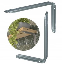 400mm Silver Furniture Shelf Bracket Heavy Duty Wall Mounted Loft Style