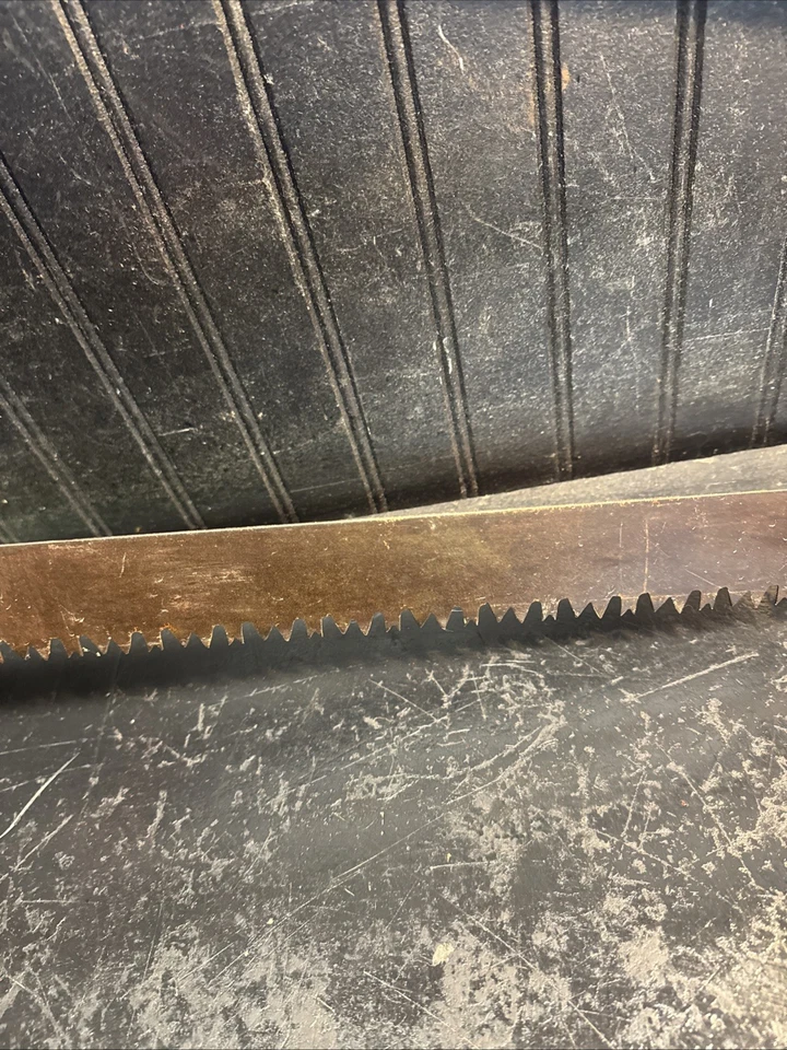 SIERRA DE ARCO/BUJO DE MADERA VINTAGE ANTIGUA CORTE TRANSVERSAL 30 pulgadas Foto 4 de 4