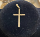 Vtg Park Lane Cross Pendant Gold Tone Dainty Etched Christian — photo 4