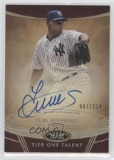 2019 Topps Tier One Tier One Talent Auto 97/120 Luis Severino #TTA-LSE Auto 8x7