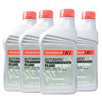 Honda Genuine DW-1 Automatic Transmission Fluid ATF 1 Qt Bottles Pack of 4