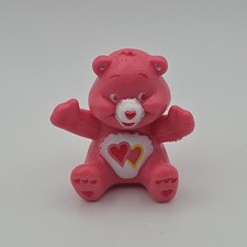 Care Bears Seated "Love A Lot" Pink Bear 1 " Mini Figure TCFC PVC Pre-Owned