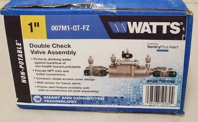Watts 1  Double Check Valve Backflow Assembly