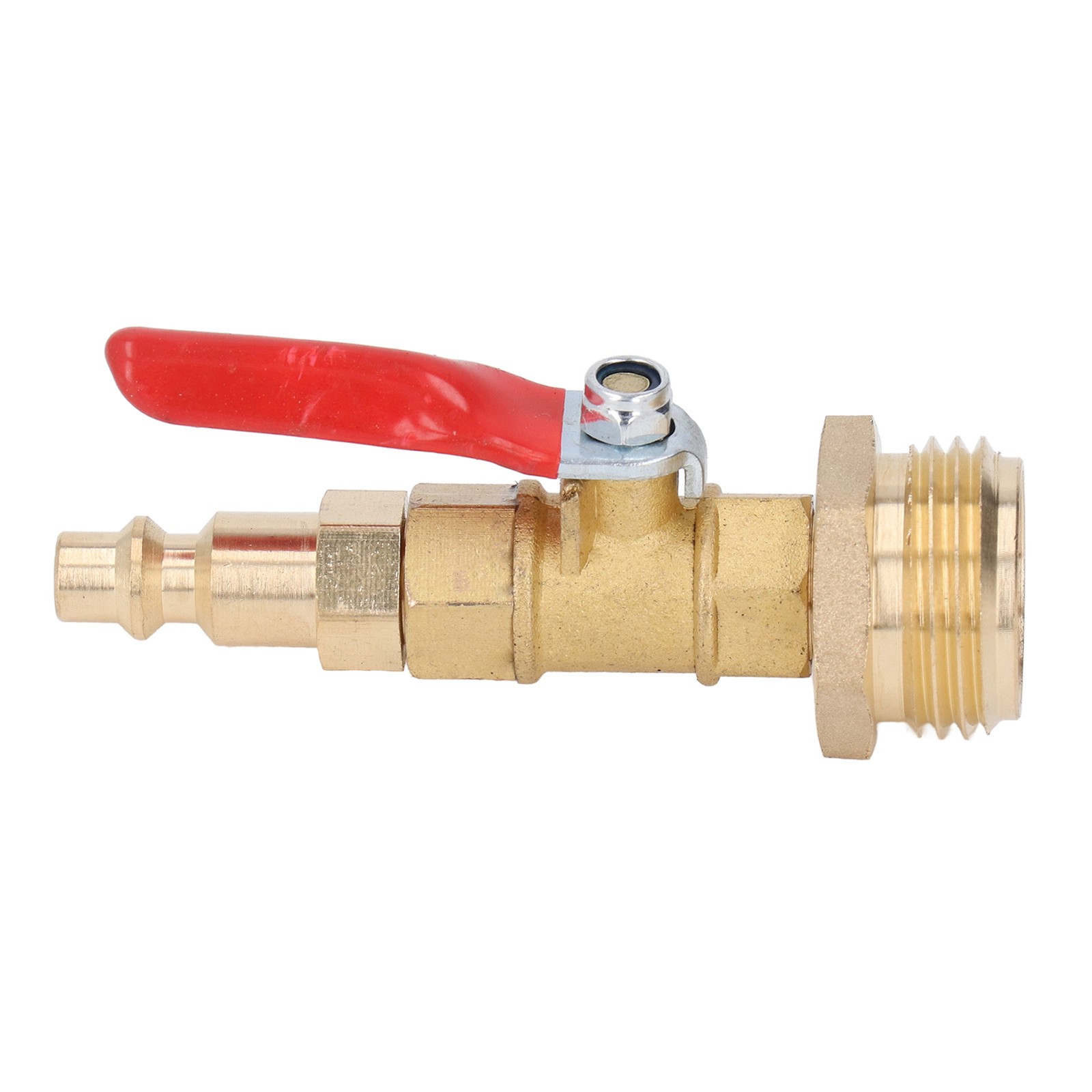 Brass Winterize Blowout Adapter 1/4in Male Quick Connector 3/4in Male GHT Thread