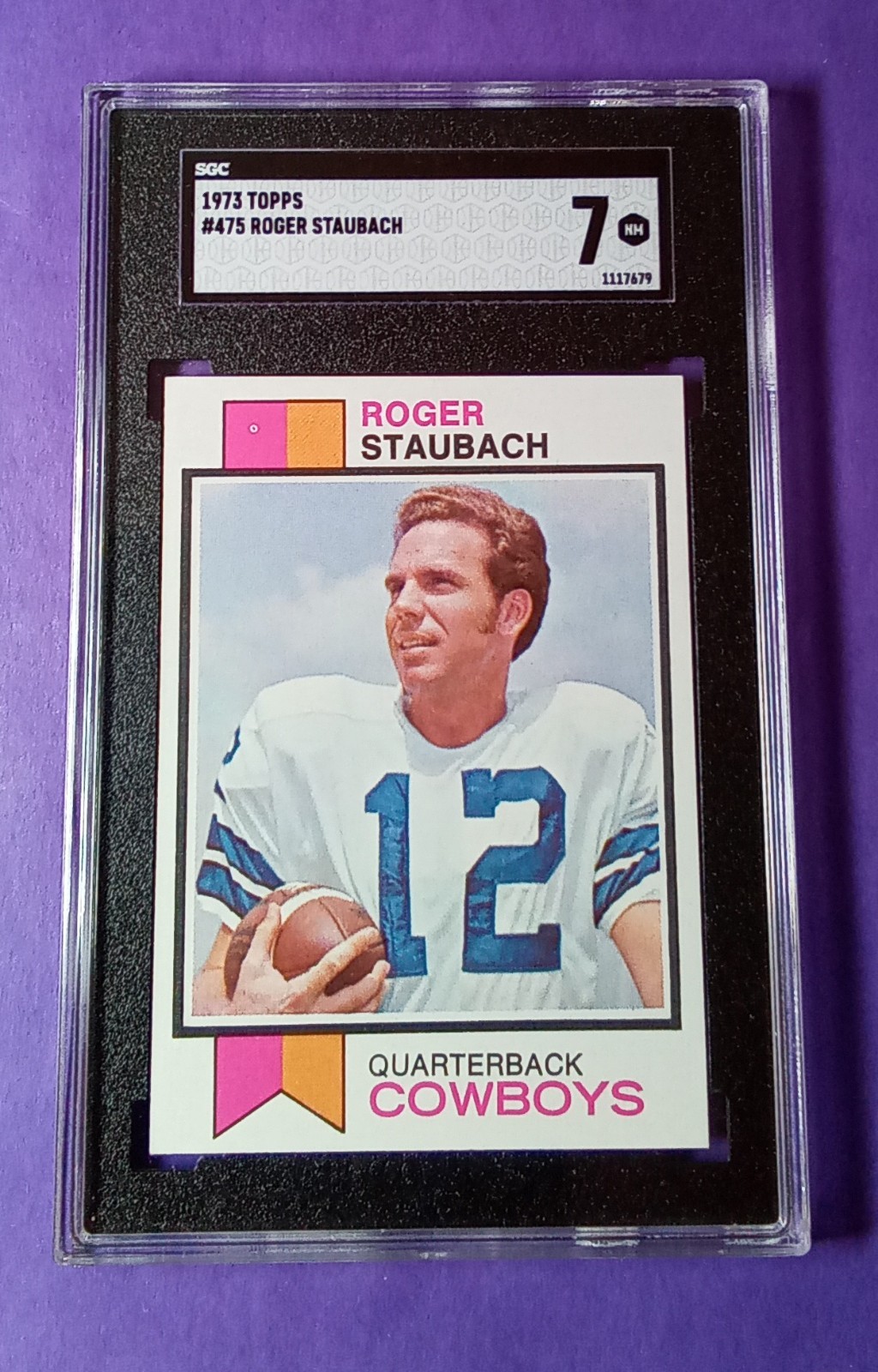 1973 Topps Football #475 Roger Staubach Dallas Cowboys HOF PSA 7 NM