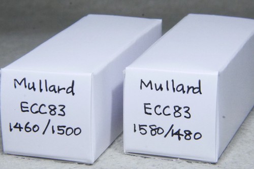 Matched Pair Mullard 12AX7/ECC83 Long Plate Dual Post O-Getter 1959 UK Strong - Bild 16 von 16