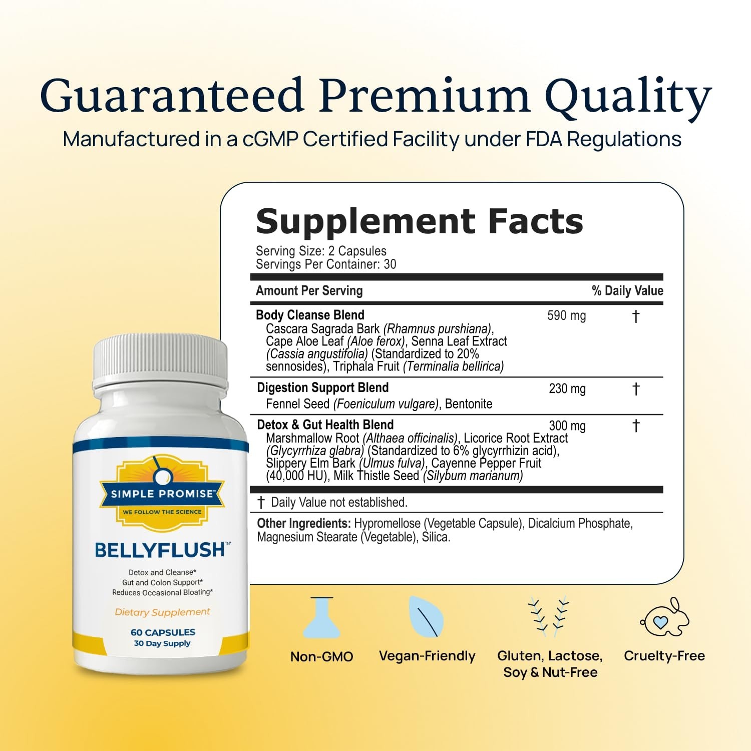 Simple Promise BellyFlush - Detox and Colon Cleanse Supplement - Milk Thistle...