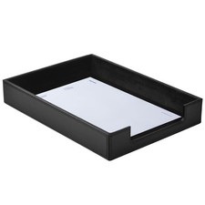 PU Leather Letter Tray Load Documents Front Office Desktop Organizer A4 1 PCS