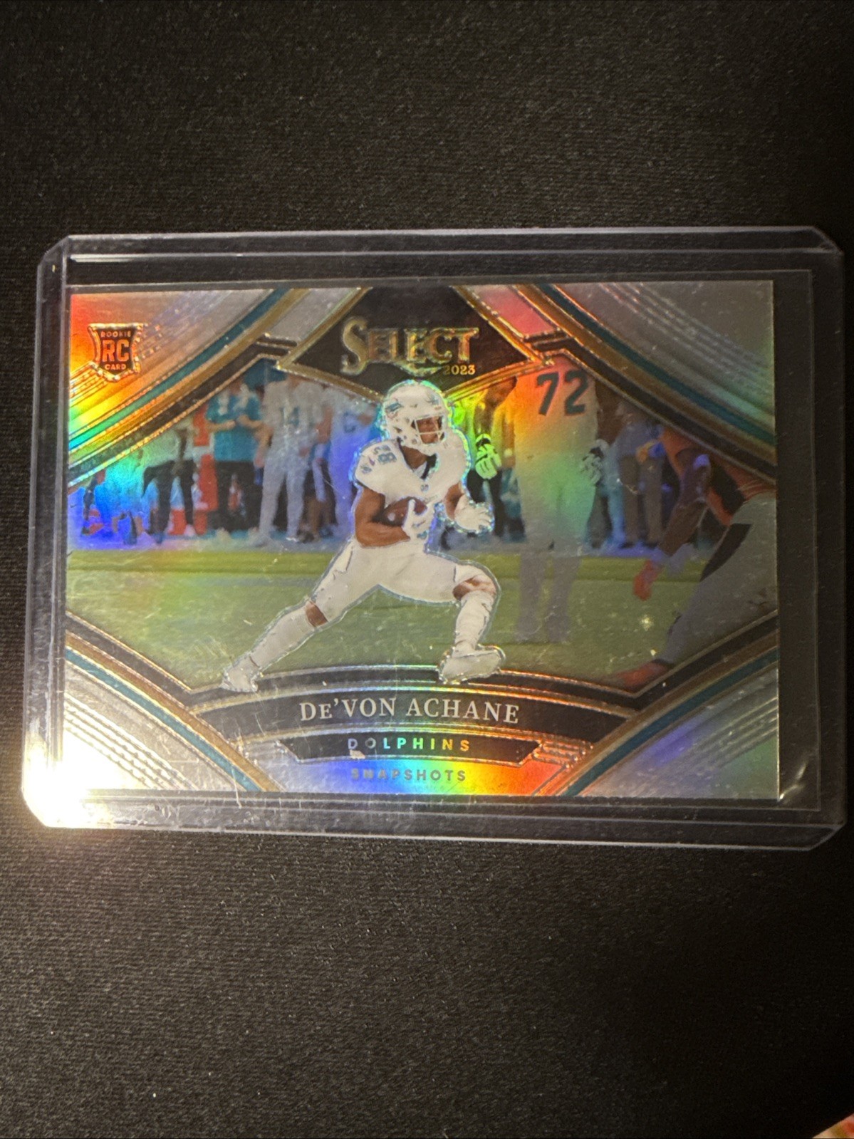 2023 Panini Select Snapshots De'Von Achane #SS-DA Silver Prizm RC DOLPHINS NFL