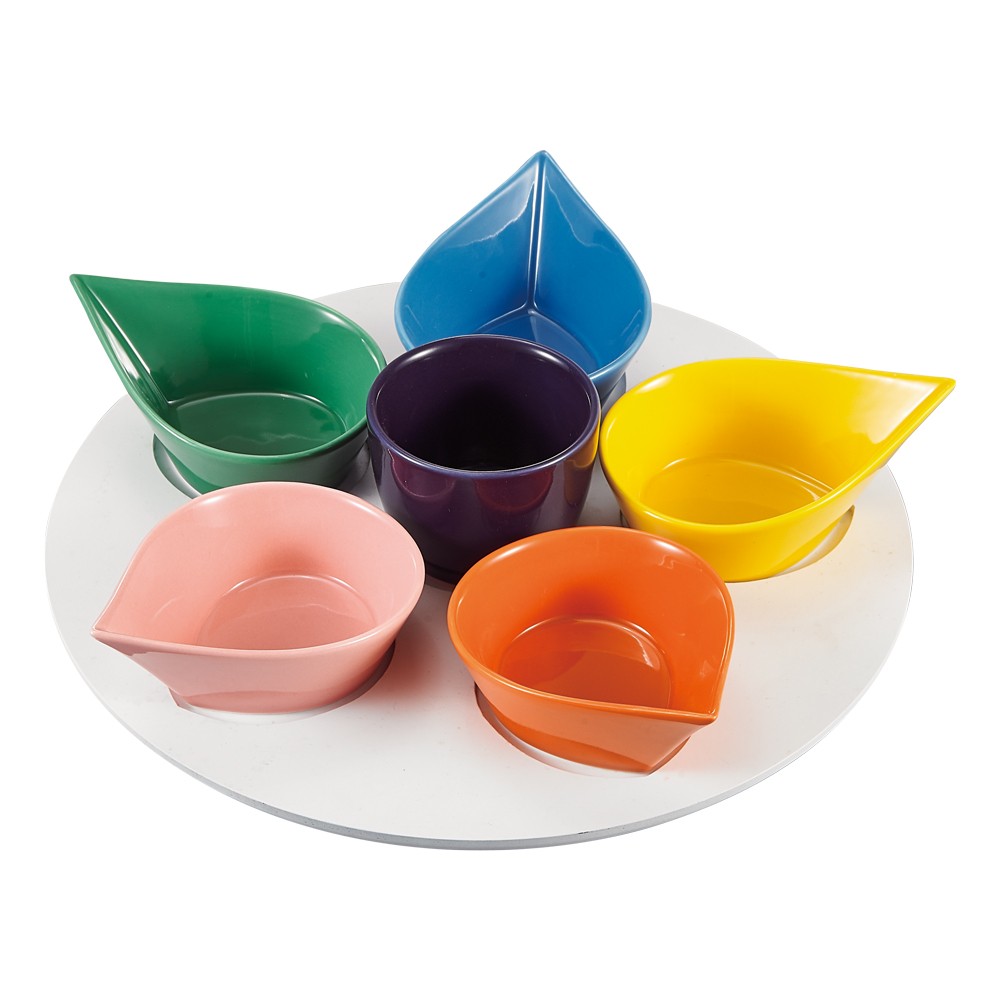 Non Communiqué Multicolore Service Apéritif Aura 7 Pièces 34 Cm - Table Passion - Céramique - Image 2