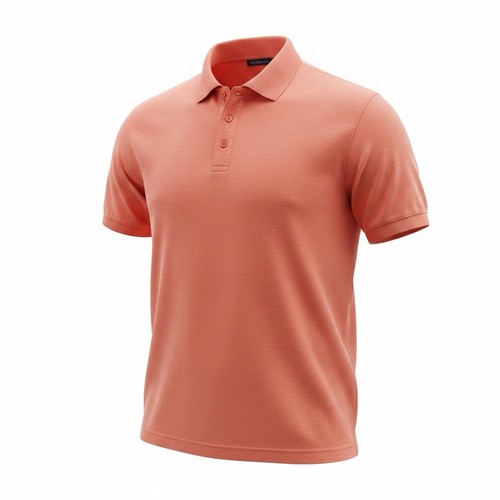 DEVEREUX Polo Shirt Adult XL Coral Brunner Jersey Pima Cotton Pocket