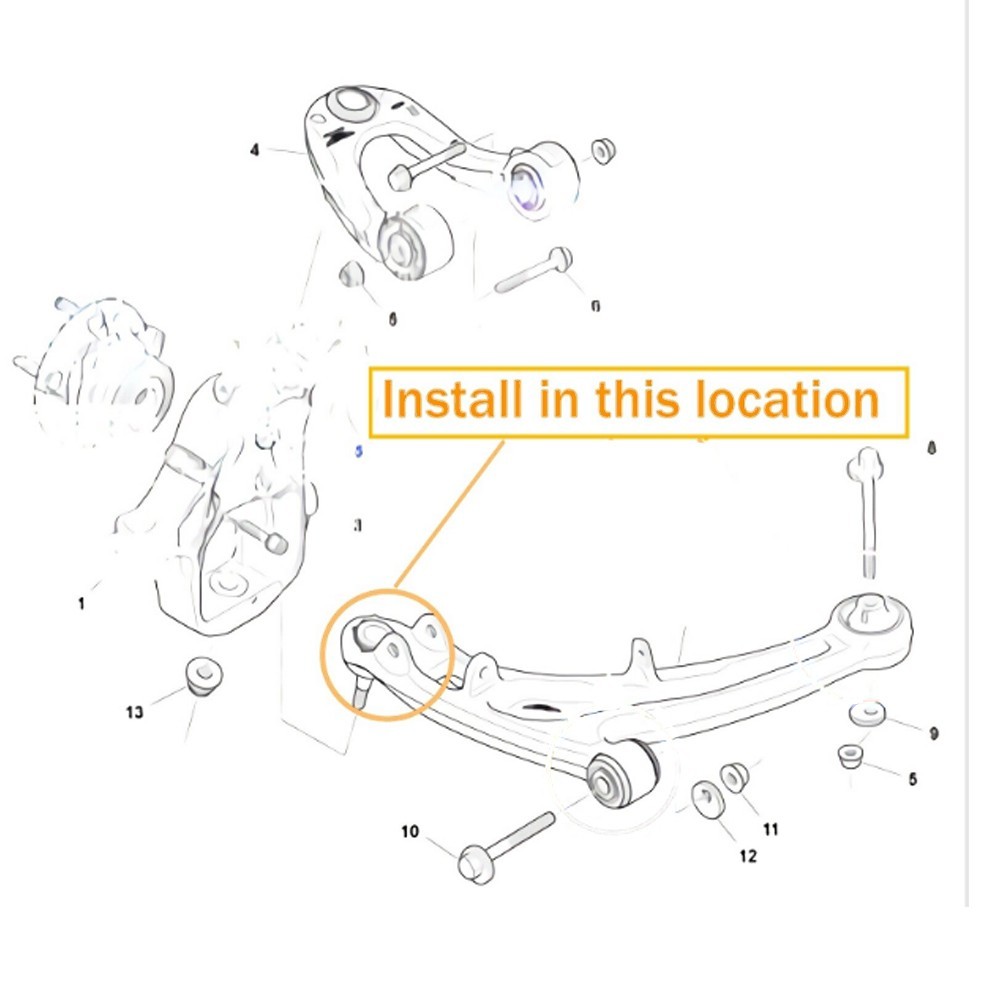 front lower control arm ball joint Aston Martin Vantag 4G433A052BE/53BE (short)