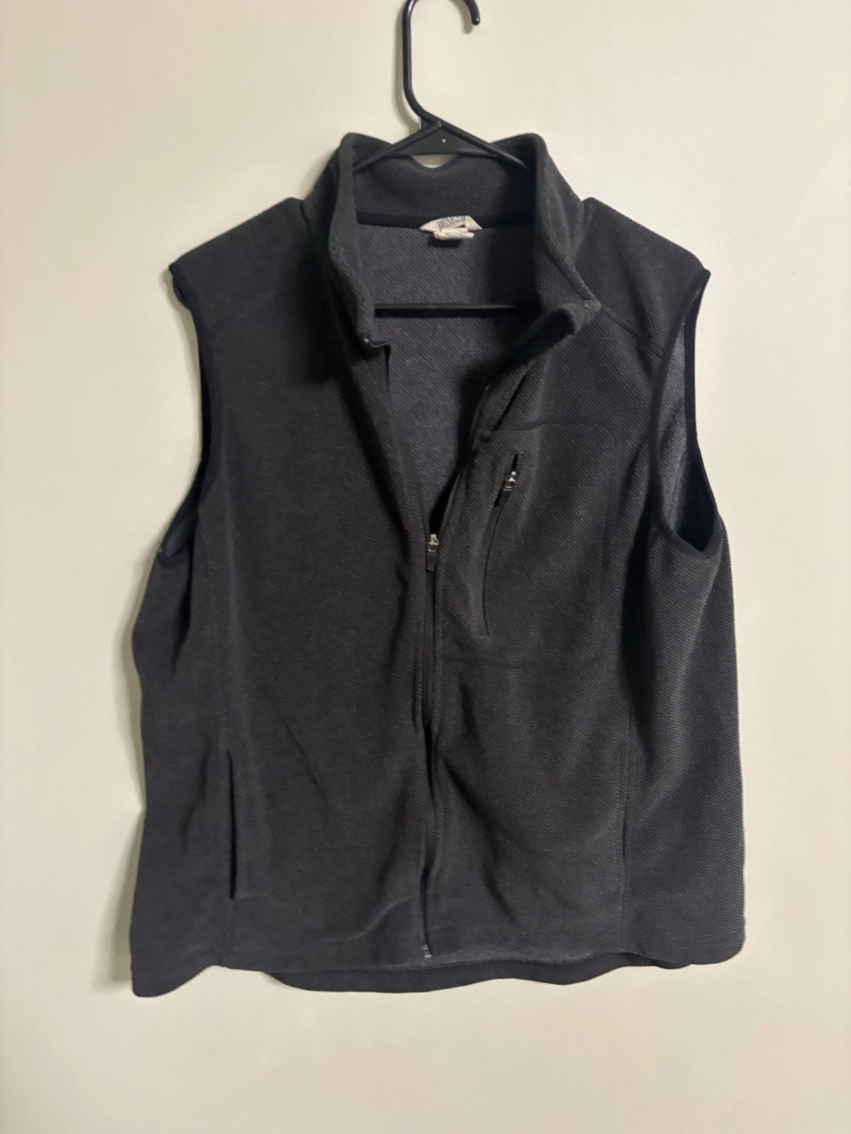 Duluth Trading Vest Full Zip Gray Mens Size XL Pockets Softshell Outdoor Hiking