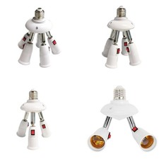LED Bulb Holder 2 in 1/3 in 1/4 in 1/5 in 1 E27 Base Socket Splitter LED Light