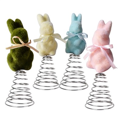 Easter Bunny Tree Topper Spring Festival Moss Rabbit Ornament
