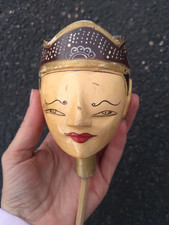 Vintage Japanese Wooden Puppet Head