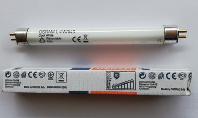 Osram fluorescent lamp L4W/640, L4W/25, fluorescent tube, cool white T5 135mm No.83