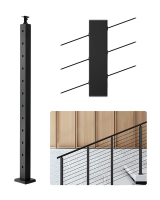 VEVOR Cable Railing Post 42x1x2 In with 30° Angled Holes 1JZLGZXHS106VRA3X001V0