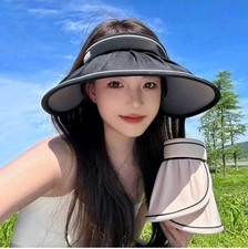Beach Sun Visor Hat Women s One Size Adjustable Golf Tennis Hiking Camping NEW