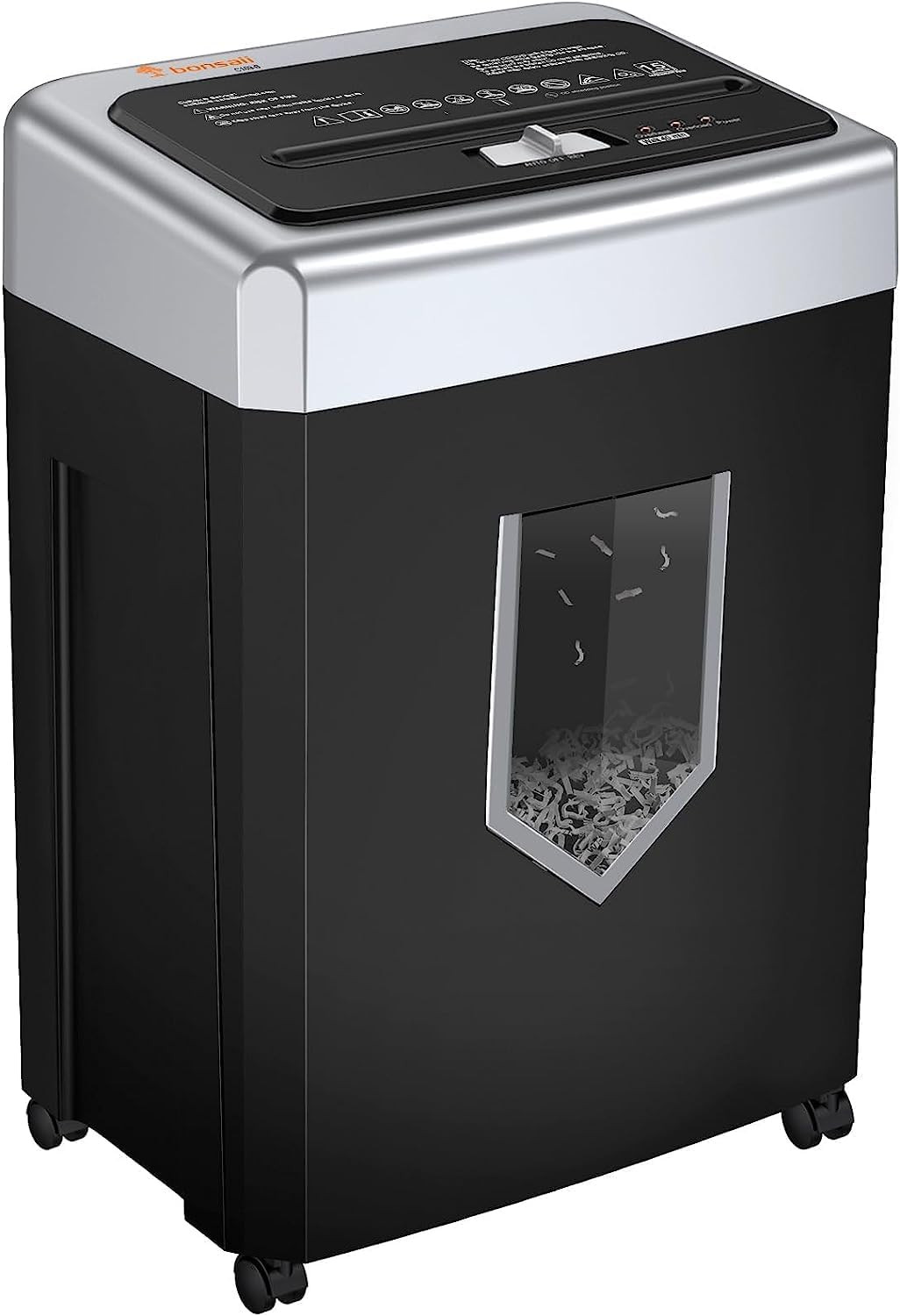 Bonsaii 15-Sheet Office Paper Shredder, 40 Mins Heavy Duty S