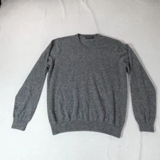 Alashan Cashmere Sweater Mens Large Gray V Neck Pullover Outdoor Crewneck Top