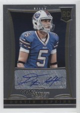 2013 Panini Select Rookie Auto 244/499 Dustin Hopkins #183 Auto 0x5