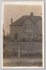 Arts & Crafts house RPPC, Birmingham postmark c1910s, front garden view
