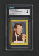 1956 Bruguera CHARLTON HESTON RC ~ CGC 3 ~ Hollywood Icon ~ Extremely RARE Pop 1