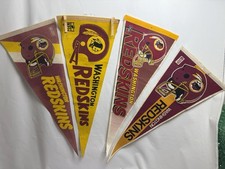 Vintage Washington Redskins Pennant Lot of 4 NFL Football Throwback 1970s 1980s