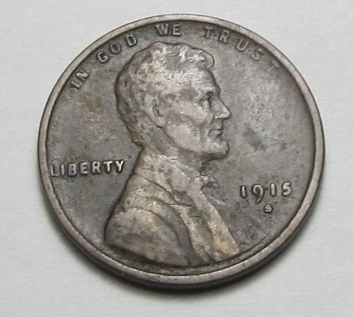 1915 S Lincoln Cent Penny - Very Nice VF/XF Coin - No Reserve!!!!(A5)