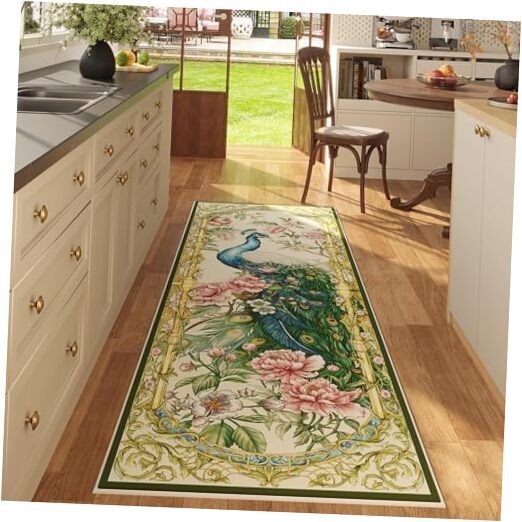 Non-Slip Washable 2x6 Runner Rug for Kitchen with Soft Rubber Backing