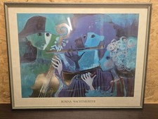 Framed lithograph print by Austrian artist Rosina Wachtmeister 82x64cm