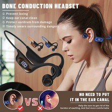 Bone Conduction Headphones Bluetooth Wireless Earbuds Outdoor Sport Headset