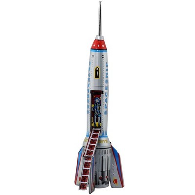 Rakete Skyexpress Retro Nostalgie Blechspielzeug Blechroboter Raumfahrer Roboter