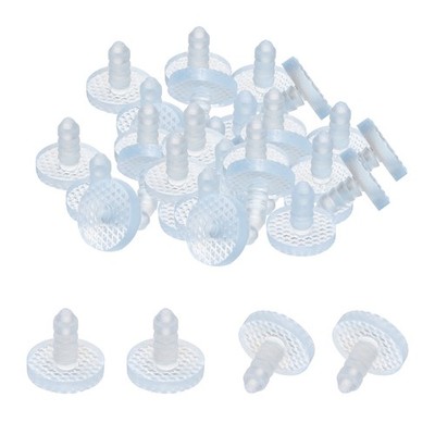 30 Pcs Glass Table Top Bumpers with Stem 19mm/0.75'' Pad for 7.4mm/0.29'' Hole